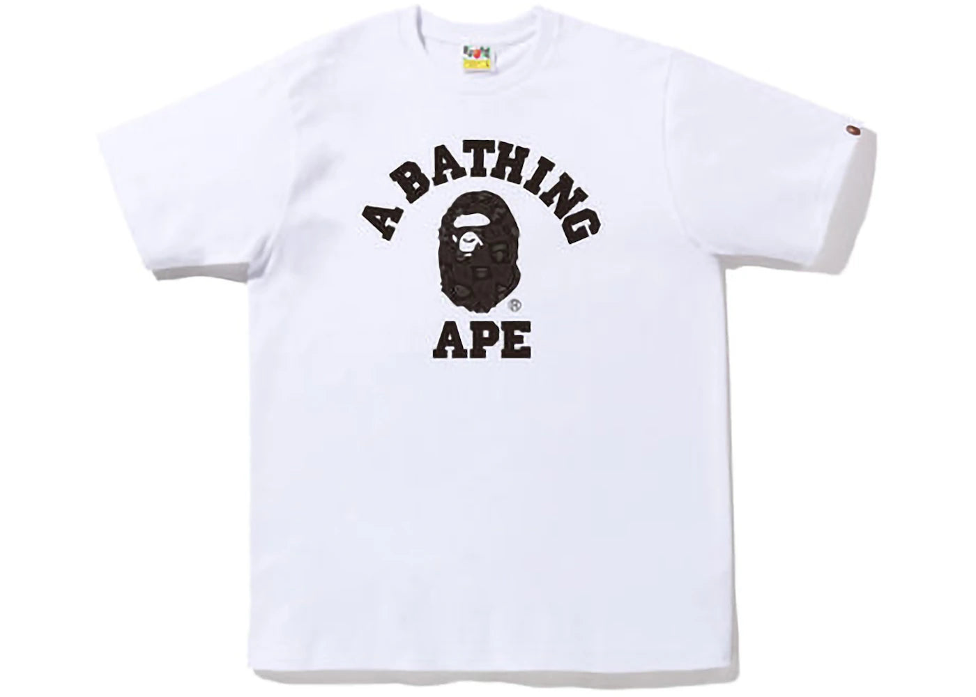 BAPE Distortion College Tee White Black