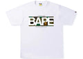 BAPE 1st Camo BAPE Logo Tee White Green