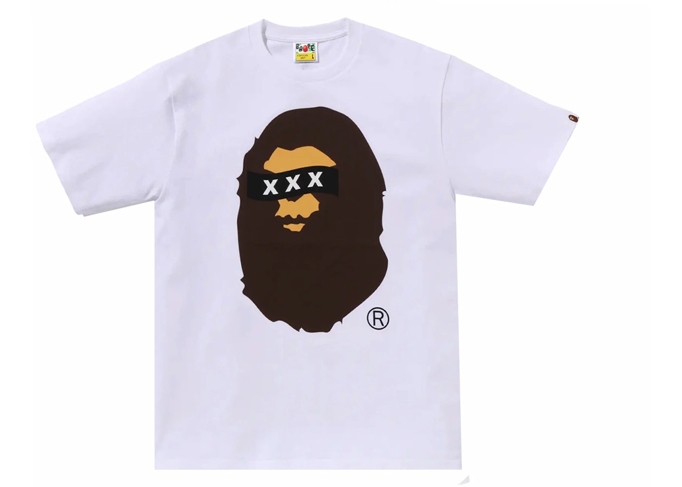 BAPE x God Selection XXX Ape Head Tee White
