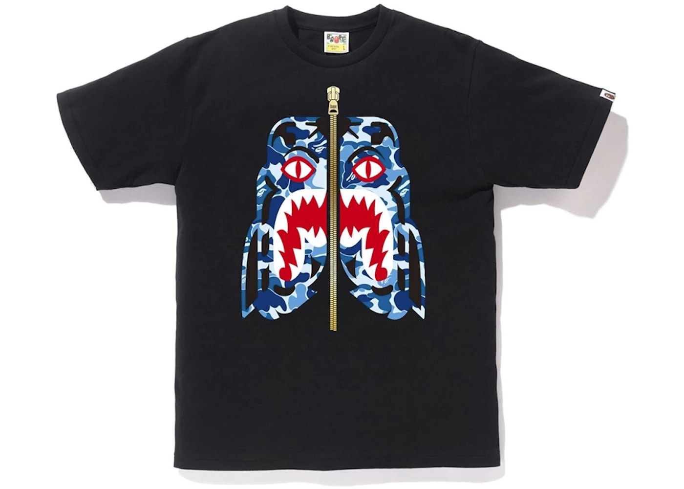 BAPE ABC Camo Tiger Tee Black/Blue