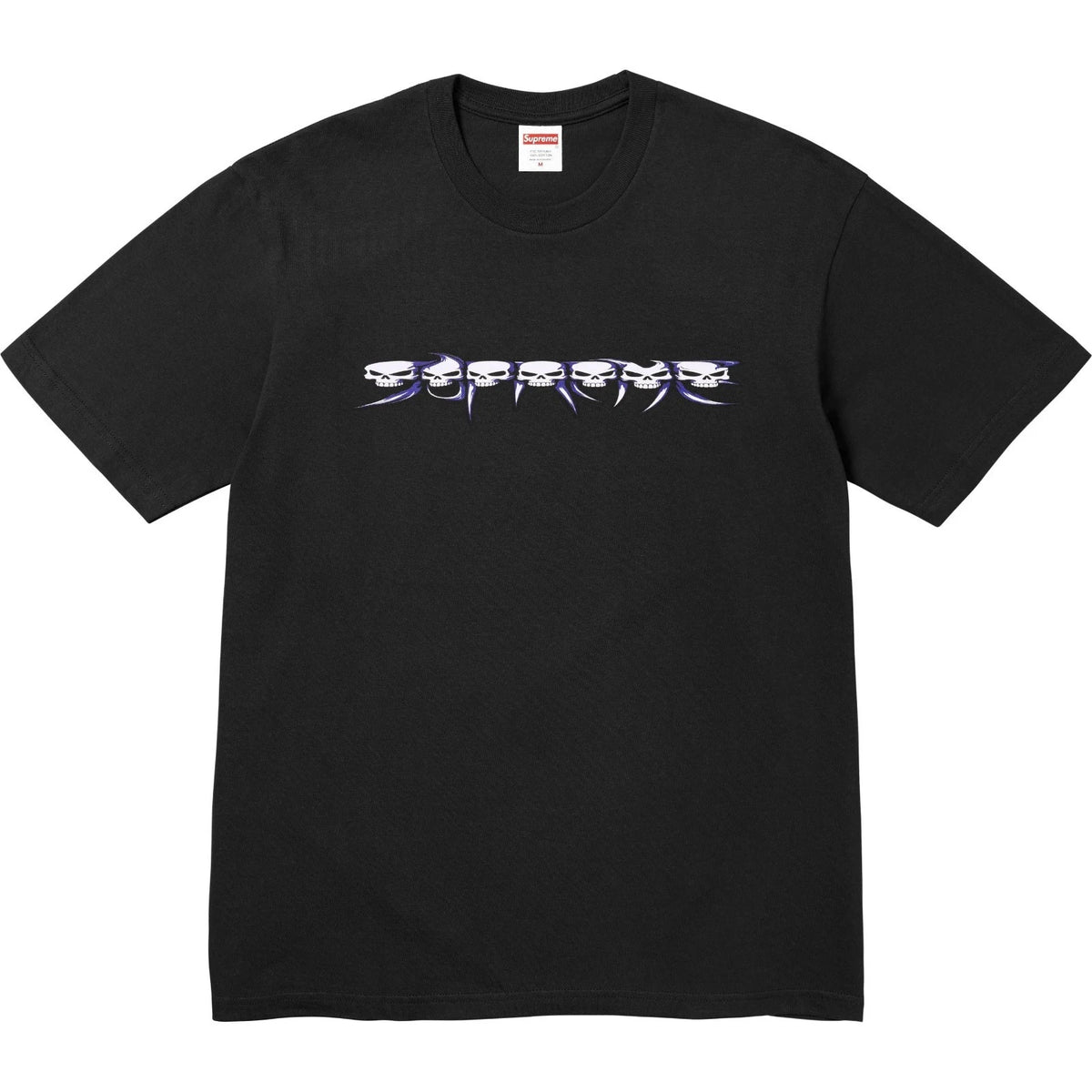 Supreme Skulls Spellout Tee Black