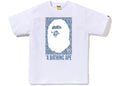 BAPE Lux Sport Pattern Box Ape Head Tee White