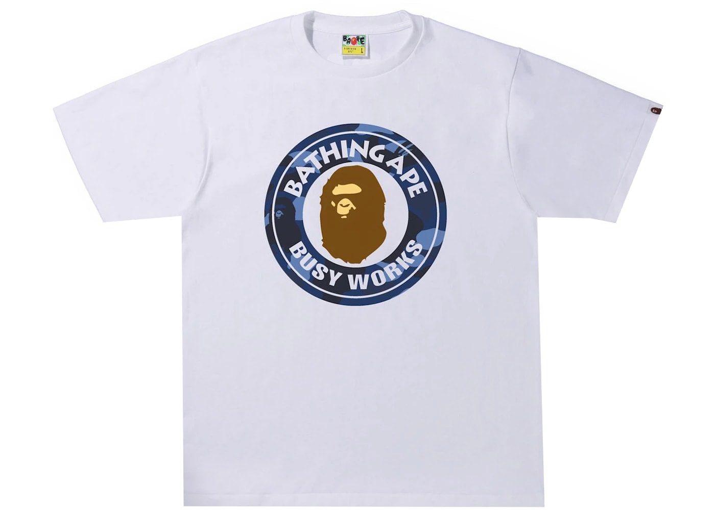 BAPE Color Camo Busy Works Tee (SS22) White/Navy