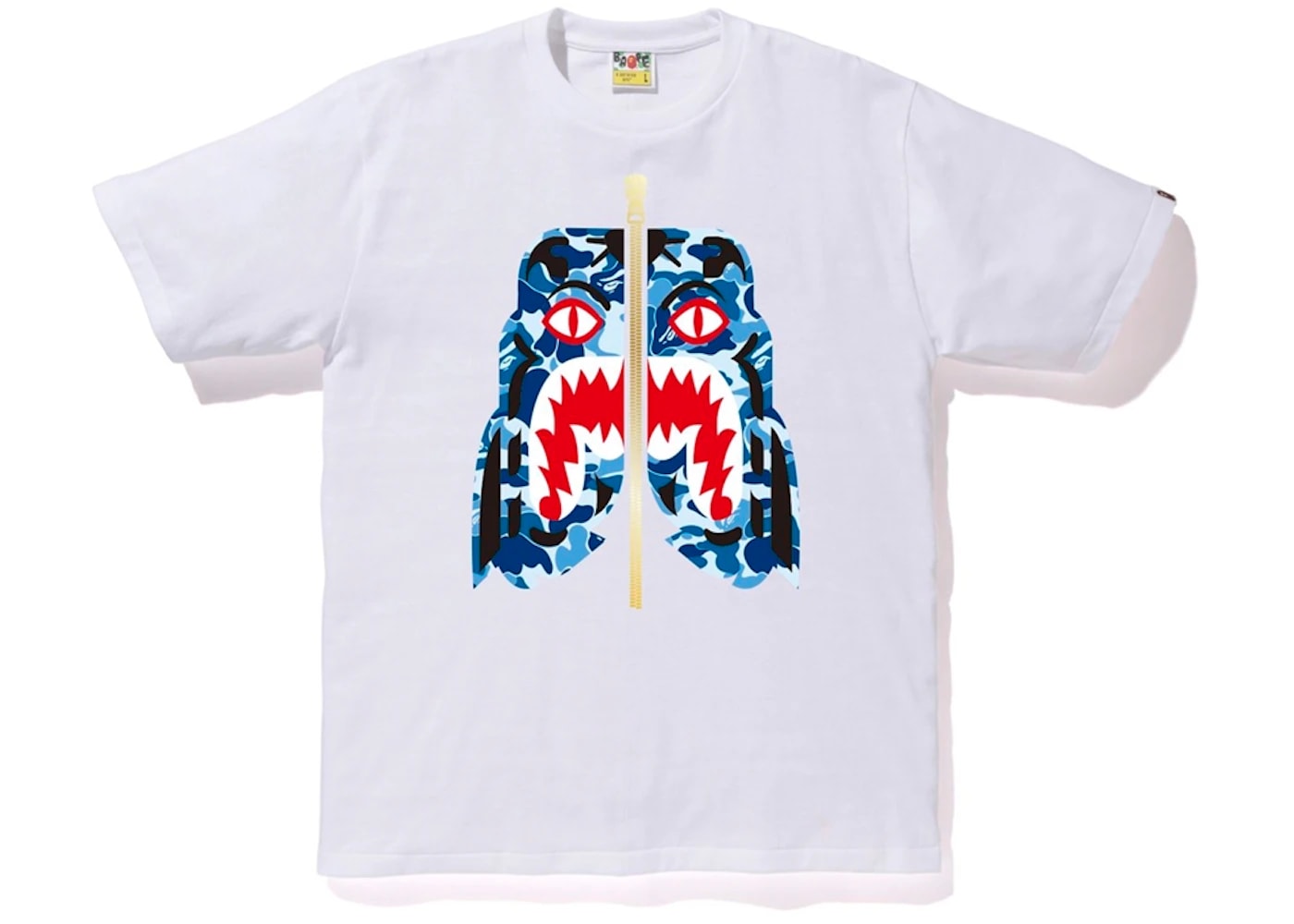 BAPE ABC Camo Tiger Tee White/Blue