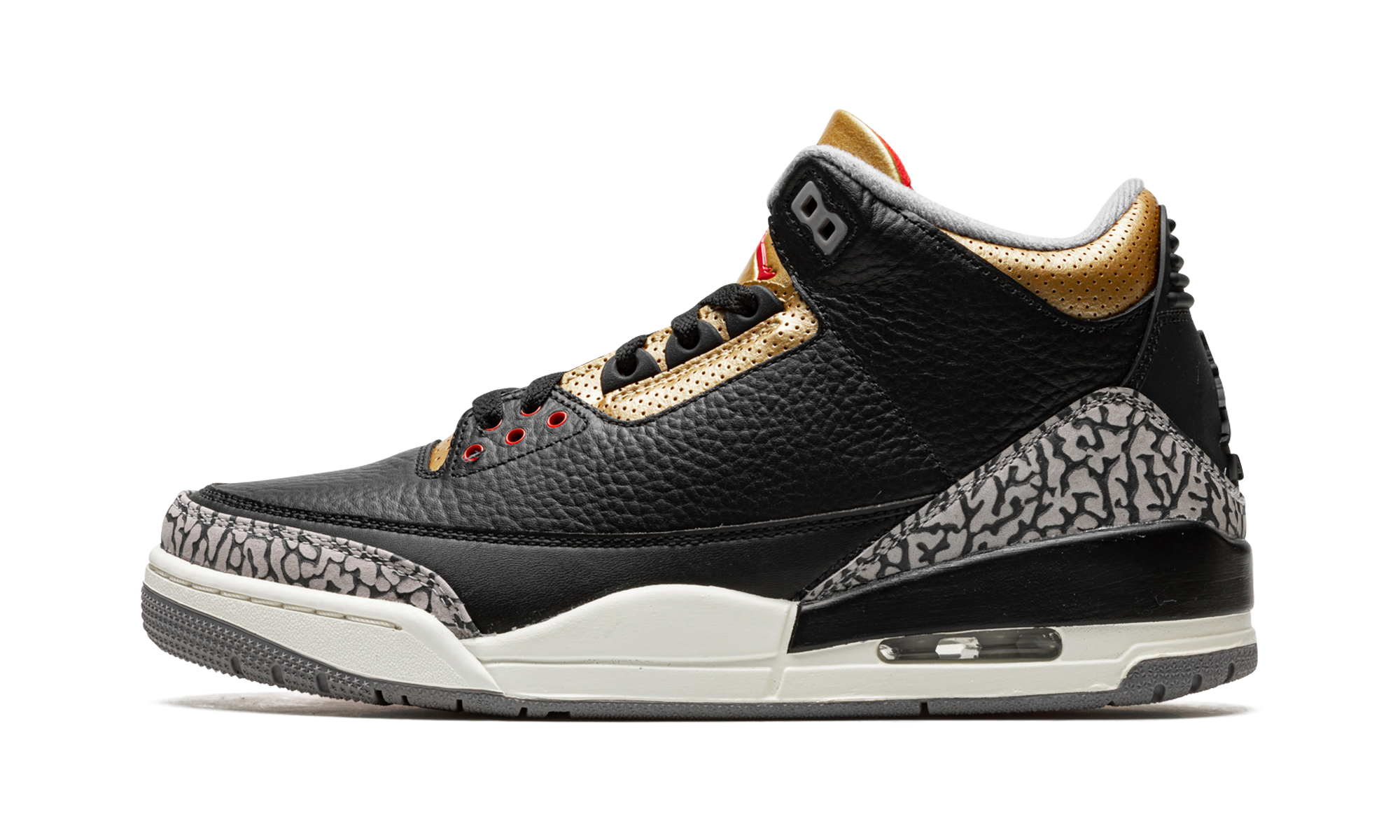Jordan 3 Retro Black Cement Gold (Women's)