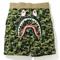BAPE Big ABC Camo Side Shark Sweat Shorts Green